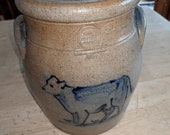 Rowe Pottery Cow Crock with lid