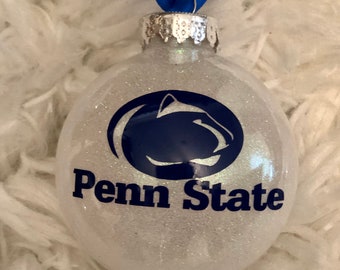 Penn State Christmas Ornament, Penn State Christmas Ornament, glitter ornament, Penn State Gift