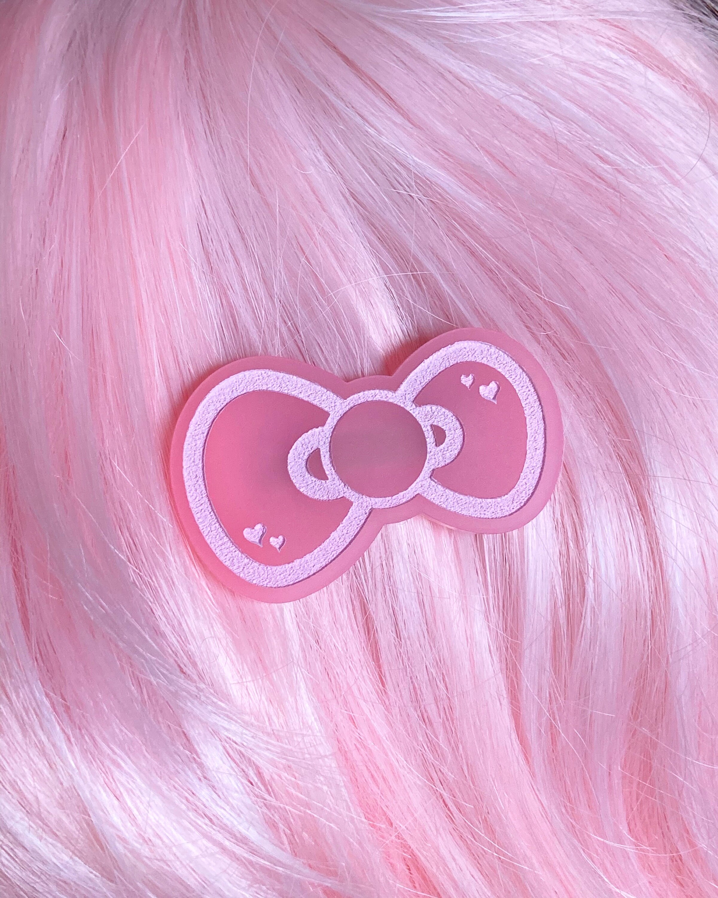 Kitty Bow Kawaii Hair Clip Etsy