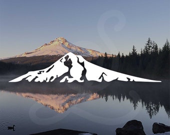Oregon Mount Hood Decal. Vinyl Decal Only. Personalize Car Windows, Side Doors, Camper, Camping Gear, Laptop.