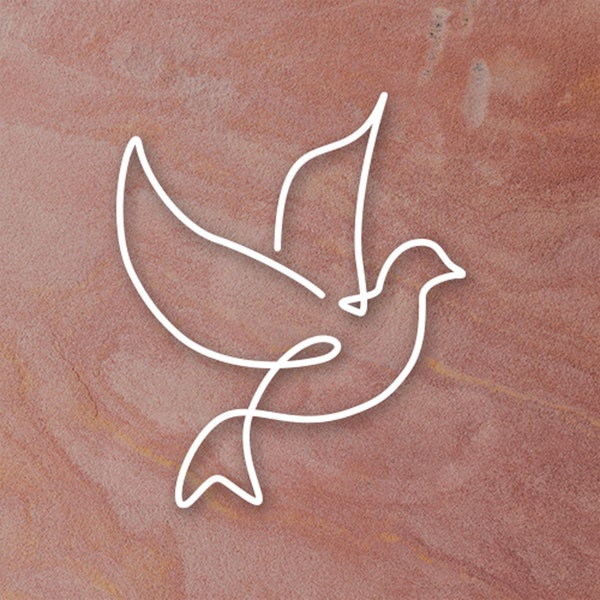 Minimalist Peace Dove Single Line Art Decal. Vinyl Decal Only. For Water Bottles, Car Windows, Mirrors, Tablets, Laptops, Planters.