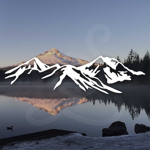 Oregon Wallowa Mountains Decal. Vinyl Decal Only. For Car Windows, Door Panels, Camper, Camping Gear, Laptop.
