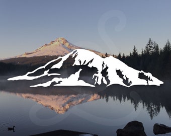 Washington Mount Baker Decal. Vinyl Decal Only. Personalize Car Windows, Side Doors, Camper, Laptop, Water Bottle.