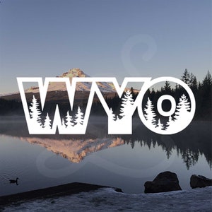 WYO Adventure Wyoming Decal. Vinyl Decal Only. Personalize Car Windows, Side Doors, Over Emblem, Laptops, Water Bottles, Tumblers.