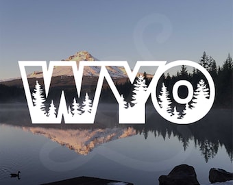 WYO Adventure Wyoming Decal. Vinyl Decal Only. Personalize Car Windows, Side Doors, Over Emblem, Laptops, Water Bottles, Tumblers.