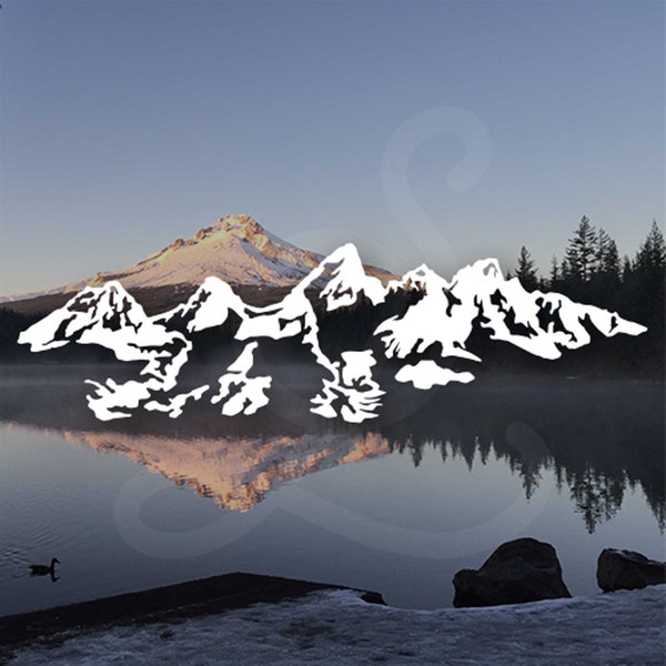 Wyoming Grand Teton Decal. Vinyl Decal Only. Personalize Car Windows, Side Doors, Camper, Camping Gear, Laptop.