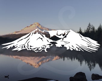 Washington Mount Saint Helens Decal. Vinyl Decal Only. Personalize Car Windows, Side Doors, Over Emblem, Cargo Box, Camper, Water Bottle.