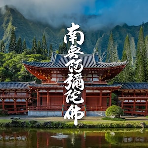 Japanese Kanji Namu Amida Butsu Buddhist Decal. Vinyl Decal Only. For Water Bottle, Tumbler, Car Windows, Side Doors, Mirror, Kayak.