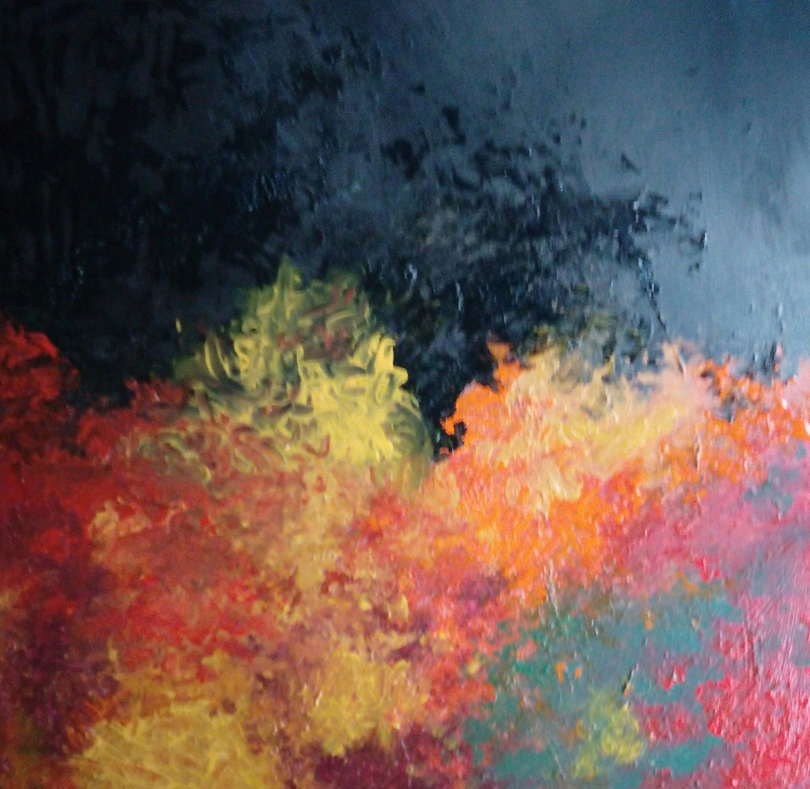 Easy Fire Acrylic Painting – How to Paint Fire With Acrylic – OQGPBB