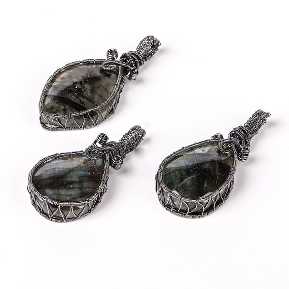 Wholesale 3 PCS Natural Stone Pendants Bulk Healing Stones for