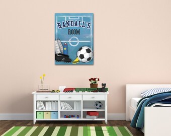 18x24 Kids Personalized Football Canvas Cool Etsy