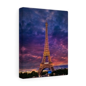Eiffel Tower Paris France Canvas Gallery Wraps - Etsy