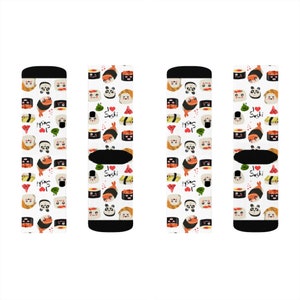 Sushi Socks - Cute Funny Sushi Socks - Loves Sushi - Sublimation Socks