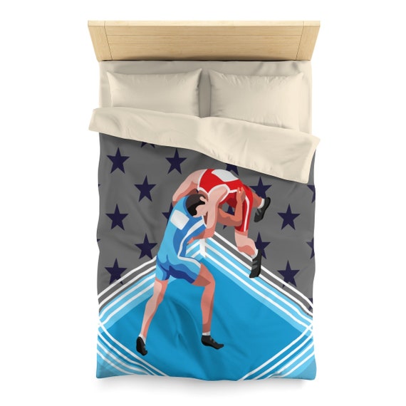 Wrestling Themed Duvet Cover Wrestling Comforter Microfiber Duvet Cover