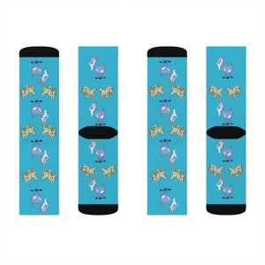 Blue Billy Goat Sublimation Socks
