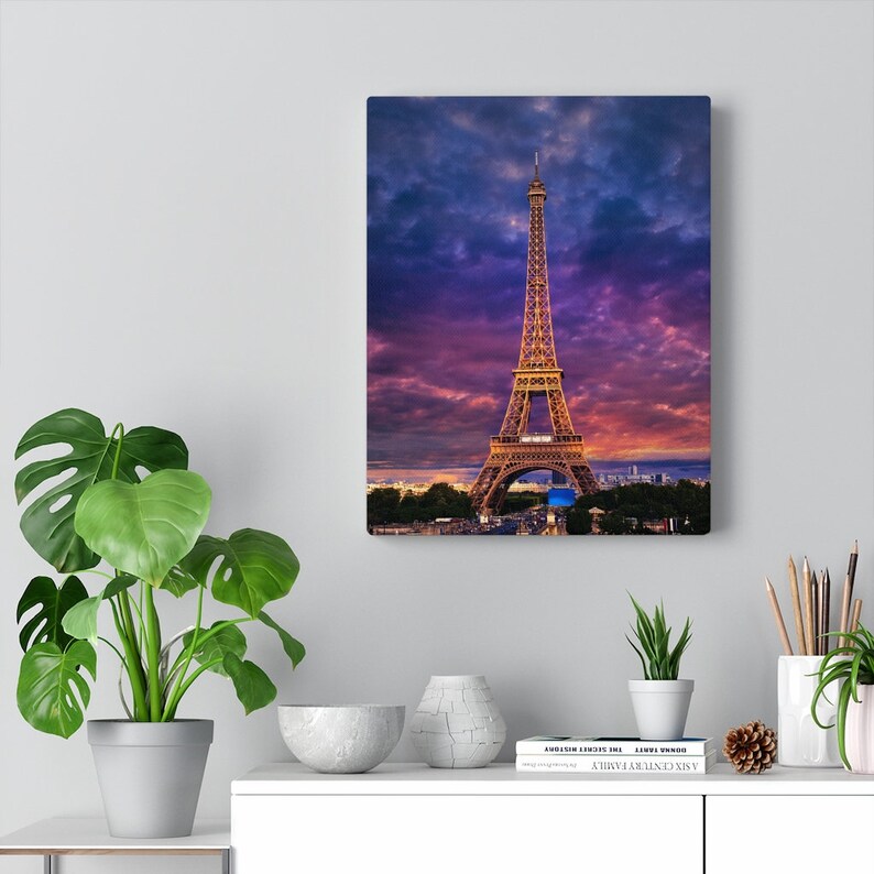 Eiffel Tower Paris France Canvas Gallery Wraps - Etsy