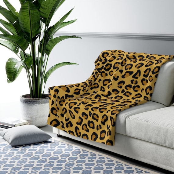 Leopard Blanket Animal Print Sherpa Fleece Blanket - Main Image