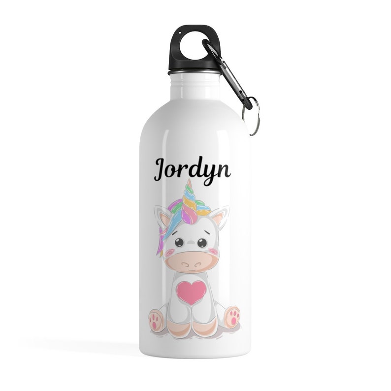 Personalized Unicorn Water Bottle – Stainless Steel, 14 Oz - Etsy