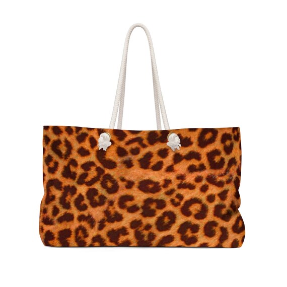 Animal print overnight best sale bag