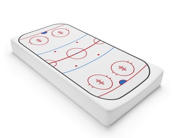 Housse de matelas à langer pour bébé Hockey