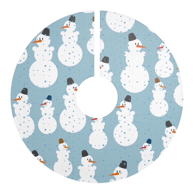 Snowman Decor Holiday Decor Cute Tree skirt Merry and Bright Snowman Christmas Tree Skirt Merry Christmas