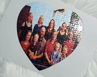Heart Puzzle/Custom Photo Puzzle/ Valentine Pizzle/ Photo Puzzle/