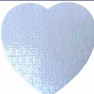 Blank Sublimation Blanks Puzzles Heart White Jigsaw Puzzle - Temu