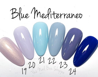 Blue Mediterraneo Press On Nails: Summer Gel Nail Set