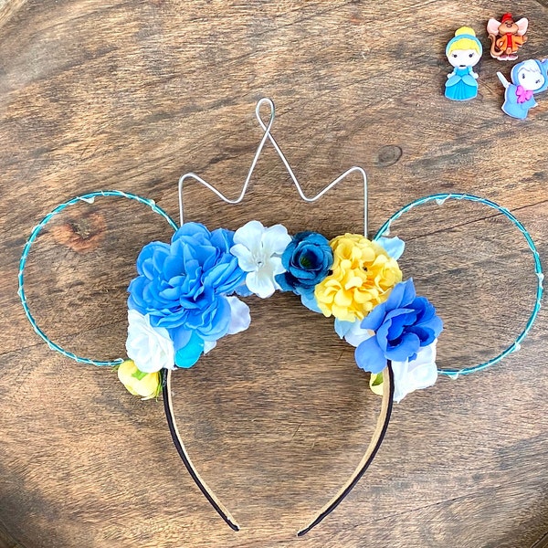 Cinderella| Cinderella Ears | Wire Cinderella Ears| Light up Mickey ears| Minnie Ears| Wire Mickey Ears| Flower Mickey ears| Disney Ears