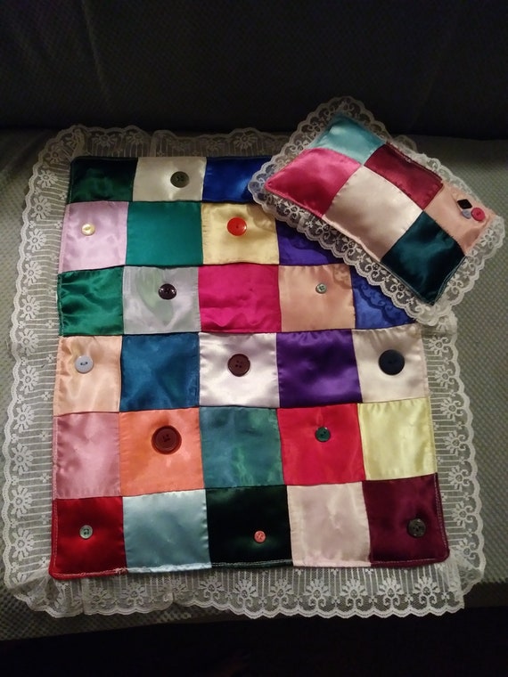 dolls quilt and pillow set