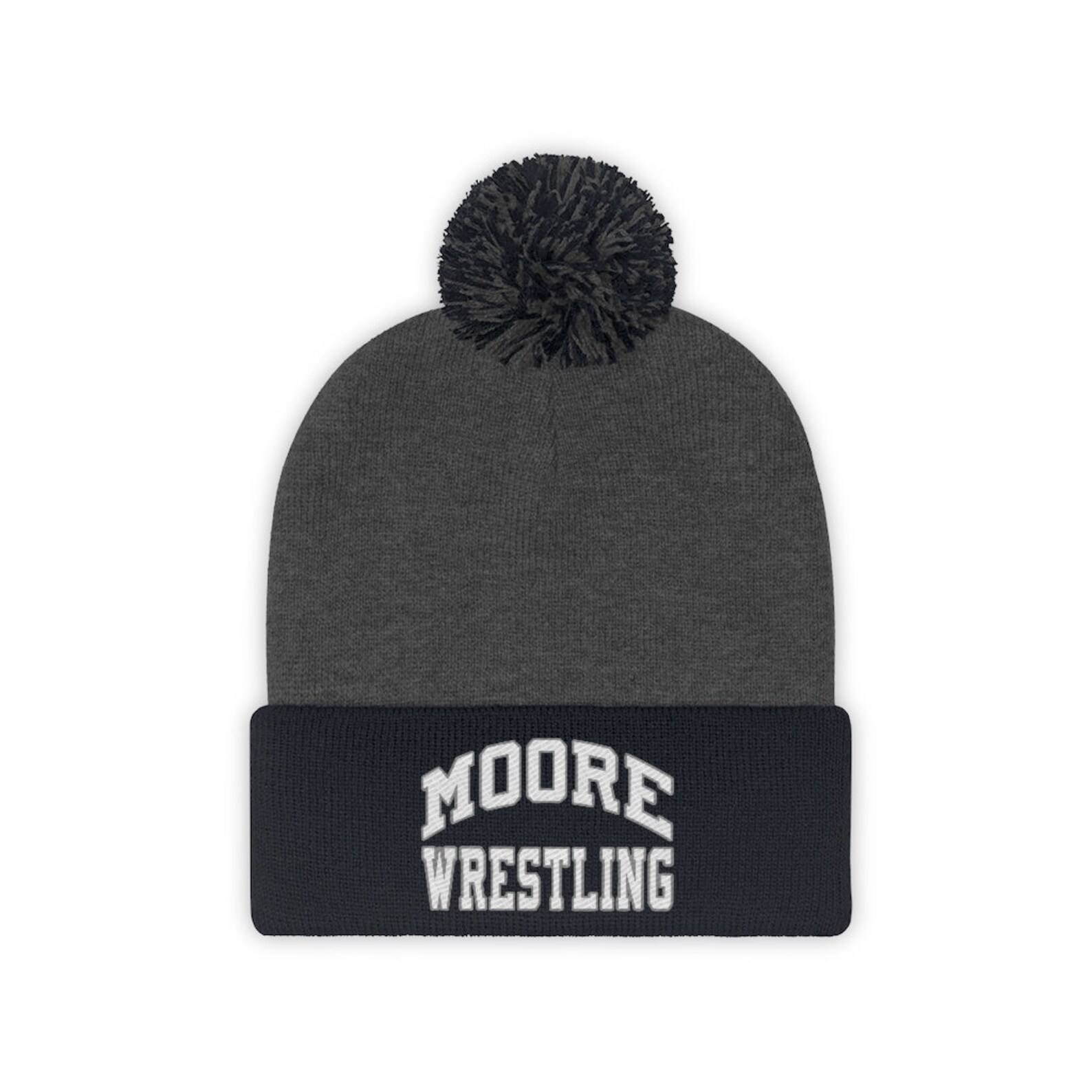 Moore Wrestling Pom Pom Beanie Etsy