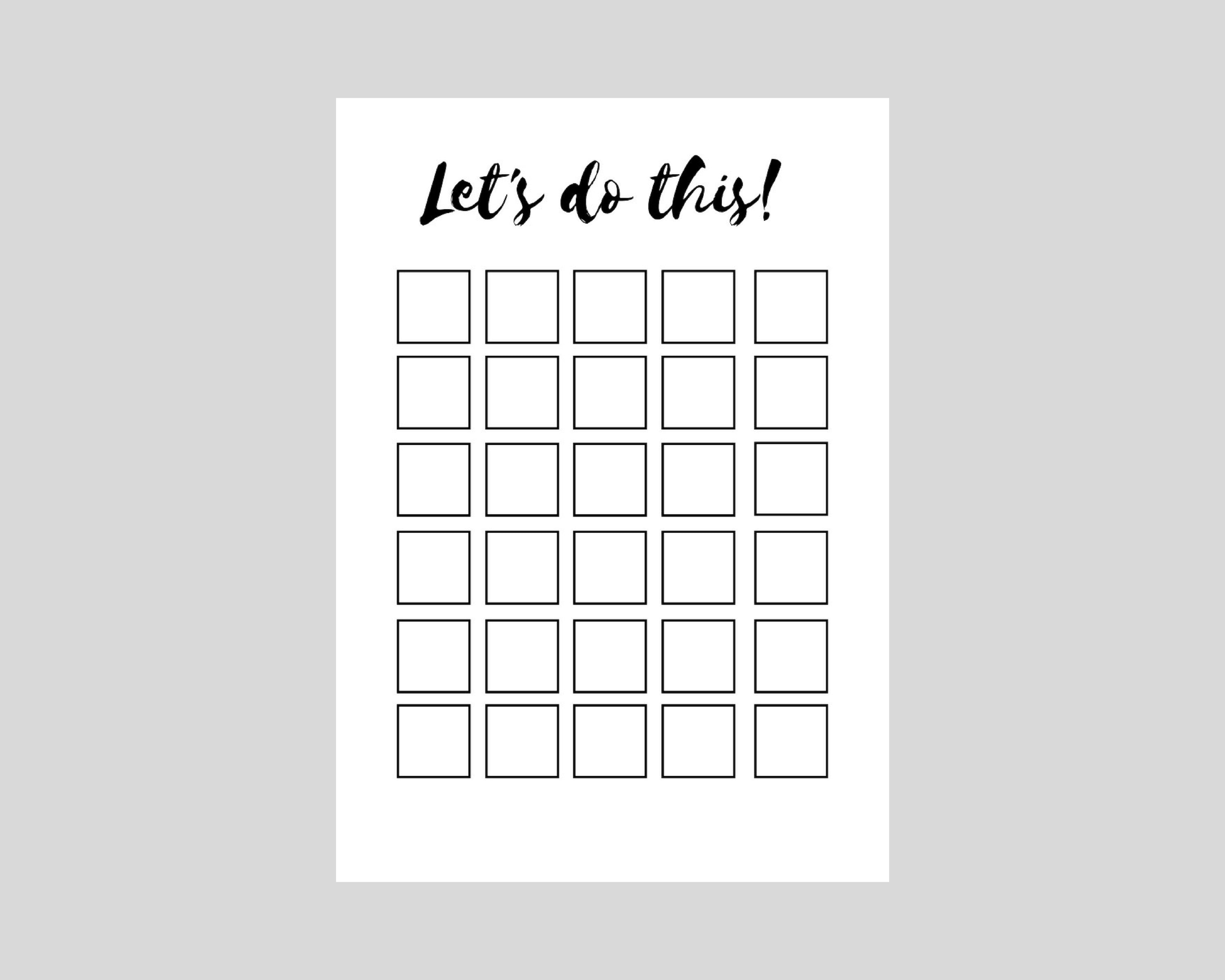 30 Day Habit Tracker Checkbox Printable - Etsy