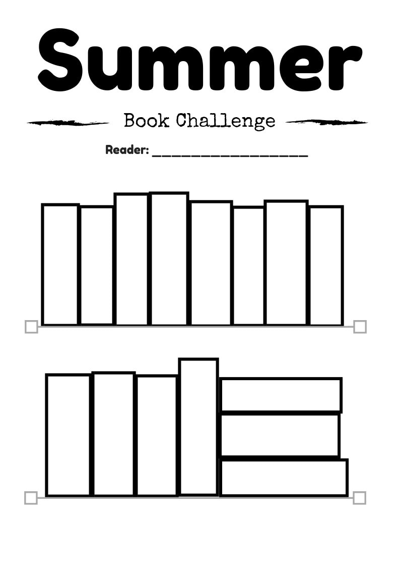 Summer Book/reading Challenge Printable Etsy
