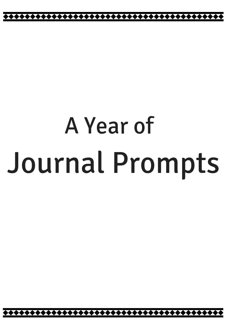 Printable: A Year of Journal Prompts - B&W - Etsy