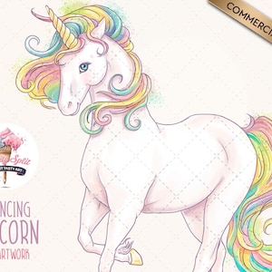 Watercolor Unicorn Clipart PNG, Unicorn PNG illustration, Unicorn Drawing Clip Art for Sublimation, Scrapbooking and Crafts