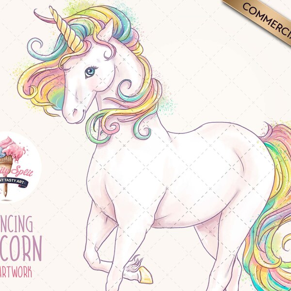 Watercolor Unicorn Clipart PNG, Unicorn PNG illustration, Unicorn Drawing Clip Art for Sublimation, Scrapbooking and Crafts
