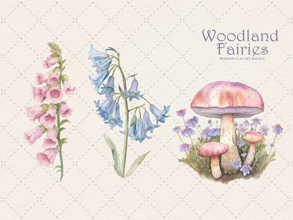 Vintage Fairy Clipart Bundle | Watercolor Fairies PNG Clipart for Girls ...