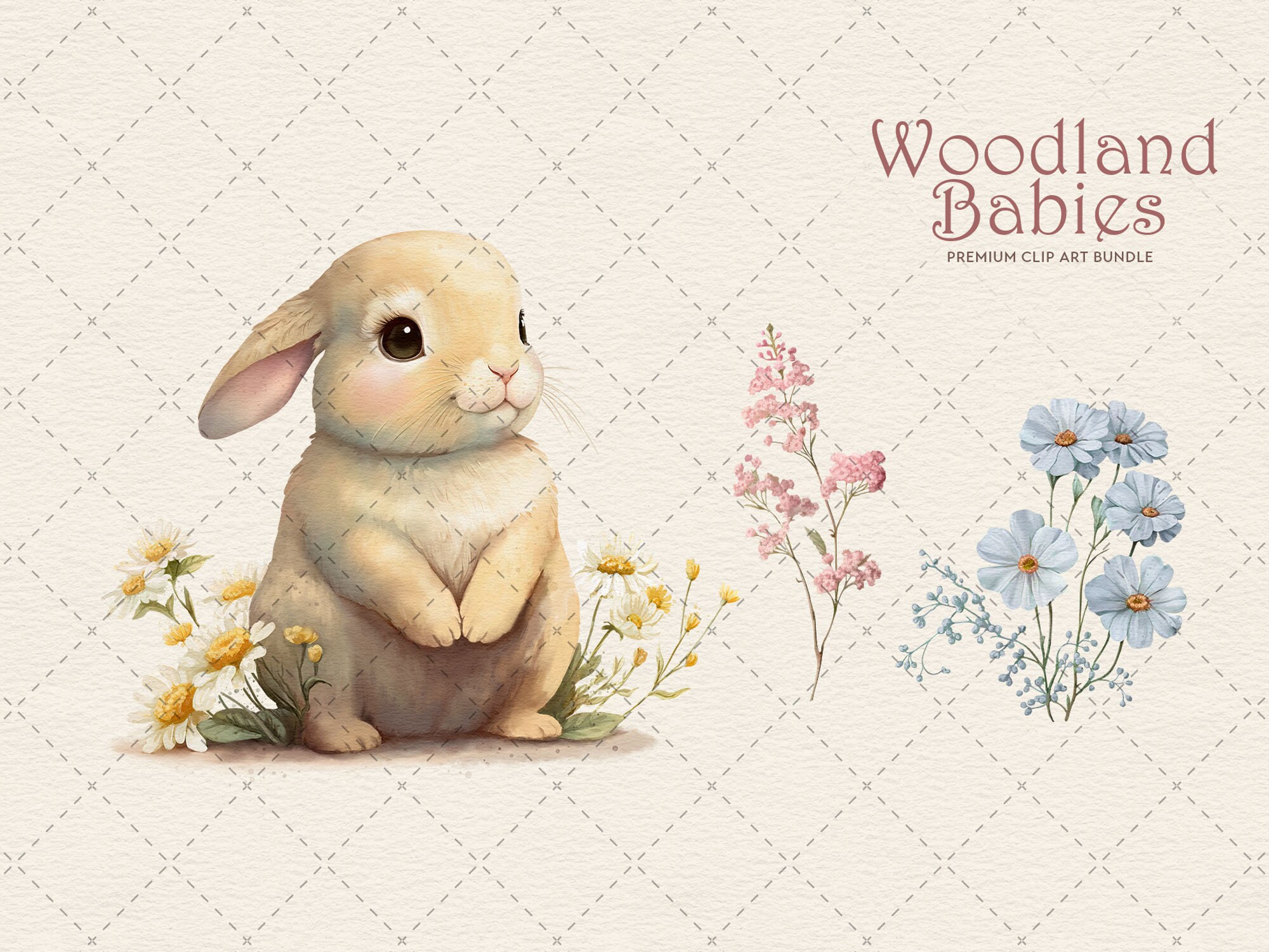 Watercolor Woodland Animals Clipart for Nursery Baby Products - Etsy