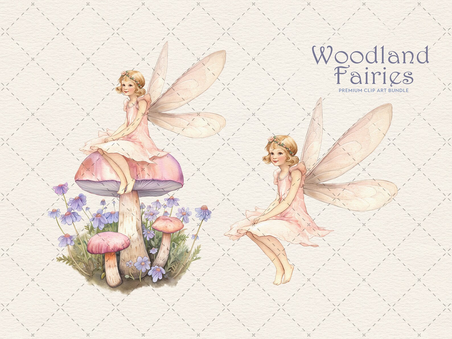 Vintage Fairy Clipart Bundle Watercolor Fairies PNG Clipart - Etsy ...