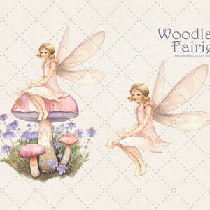 Vintage Fairy Clipart Bundle | Watercolor Fairies PNG Clipart for Girls ...