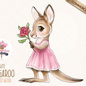 Cute Kangaroo Clip Art, Kangaroo PNG illustration, Kangaroo Clipart for Kids Invites, Crafts, Australia Kangaroo Drawing Download