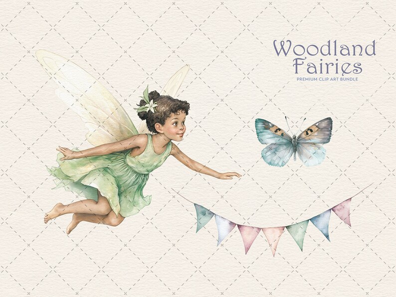 Vintage Fairy Clipart Bundle Watercolor Fairies PNG Clipart - Etsy ...