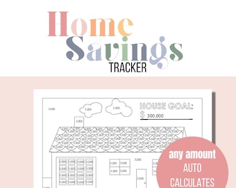 Down Payment Savings Tracker Home Savings Challenge Tracker Home Buying Savings Challenge Coloring Page Saving Tracker for Property Owner