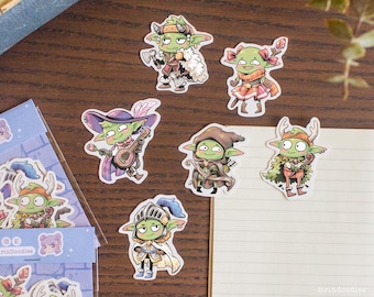 Goblin Mini Heroes | Cute Goblin stickers | Dungeons and Dragons inspired | Cottage Core Sticker Set