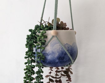 Adjustable Indoor Plant Hanger Without Tail or Tassels | Minimalist Plant Hanger | 28 Colours