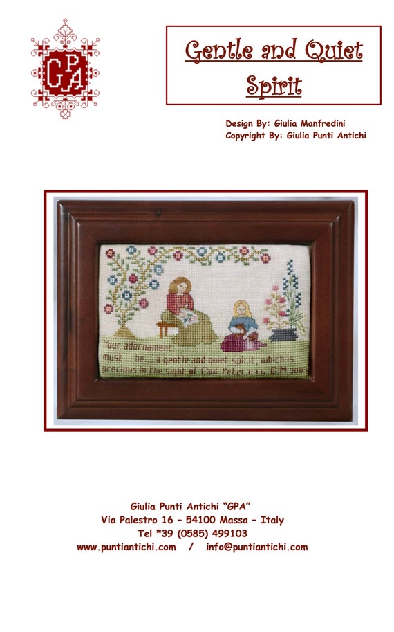 Gentle and Quiet Spirit Chart Instant Download Giulia Punti Antichi GPA