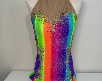 Rainbow carnival circus leotard