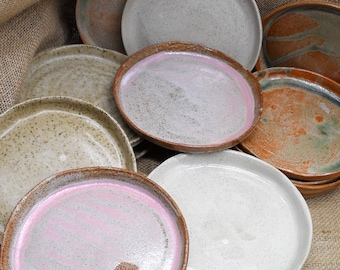 Handmade Stoneware side/tea plates: Mix & match