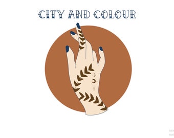 PRINT: City And Colour - Tattoo Flash Poster / Dallas Green / Digital Art / A4