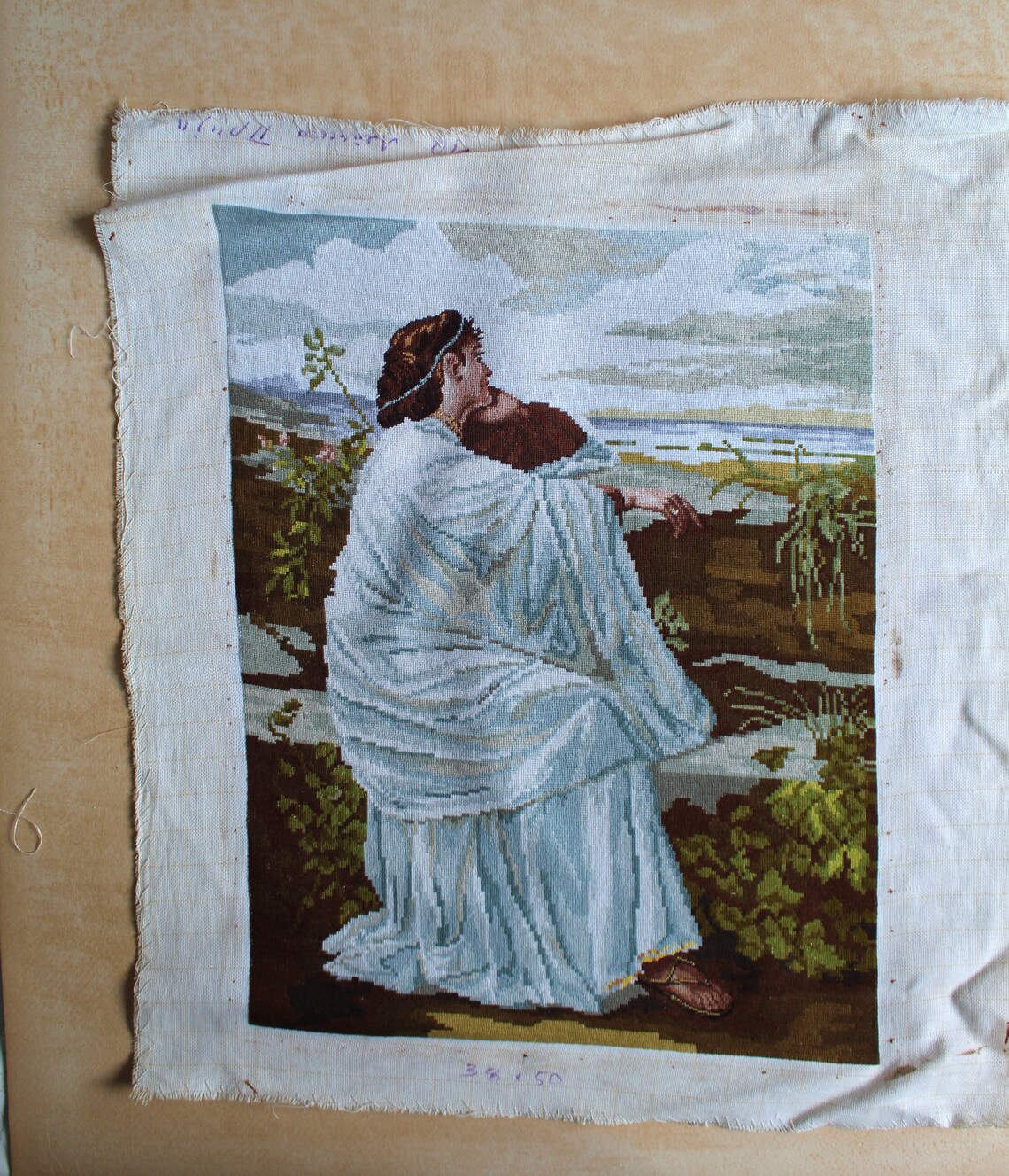 Wiehler gobelin Iphigenia 19.7x 15 Finished cross image 1